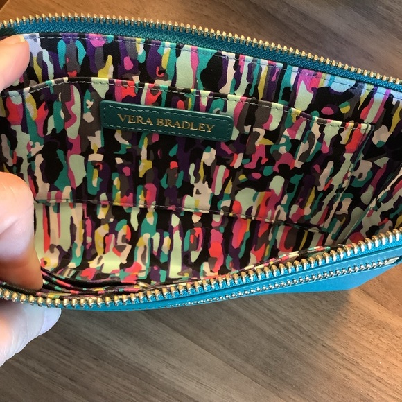 Vera Bradley Dark Teal Calf-Hair Wristlet‎